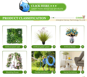 緑のライブアート植物壁葉UV難燃性植物人工壁背景レストラン用草植物 - Product Image 6