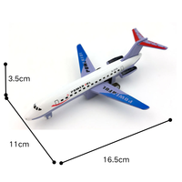 PANDAS 1:64 Avion miniature en plastique multicolore à rétrofriction, modèle de simulation moulé sous pression avec une belle forme, pour les 5 ans et plus