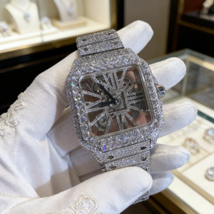 Reloj mecánico de lujo europeo popular 2026 para hombre, estilo hip-hop, hueco, con moissanita de acero inoxidable y diseño de estrella completa VVS - Product Image 1