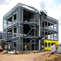 Estructura de acero prefabricada para hotel, estructura de acero prefabricada de dos niveles para almacén, Buena fábrica