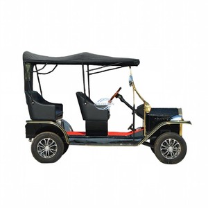 Carro Eléctrico de Turismo Vintage de 4 Ruedas, 5 Asientos, Batería de Litio, Estructura de Acero, Carro de Transporte para Hoteles - Product Image 4