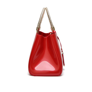 Nuevo Bolso de Mano de Cuero Sintético Brillante de Alta Calidad, Bolso de Hombro Casual de Lujo Simple para Mujer - Product Image 2