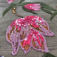 EG-1921017 Tissu brodé de perles et de sequins colorés de haute qualité pour robes féminines, matériau de couture, 5 yards, MOQ, vente directe d'usine