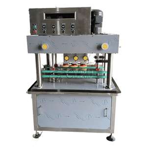 Capsuleuse rotative électrique entièrement automatique à 6 stations pour bouteilles en verre/métal/plastique, haute précision, qualité alimentaire, faible coût d'exploitation - Product Image 1