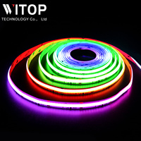 Bande LED RGBIC 720D 12mm ultra haute densité 24V 25/50 mm d'épaisseur en cuivre, adressable RGB pour rétroéclairage TV et décoration intérieure