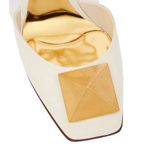 Décolleté eleganti bianche con tacco alto da donna con punta quadrata e cinturino con fibbia alla caviglia - Product Image 5