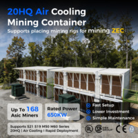 Conteneur de minage Bitcoin Drolin Box 20 pieds à refroidissement par air, capacité 168 ASIC, filtre anti-poussière, ventilateur axial, site facile à entretenir