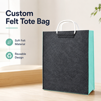 Sac à main en feutre personnalisé avec motif de lettres, fermeture à bouton pression, sac à main en feutre doux, réutilisable, taille moyenne, sac de voyage, sac de shopping, sac cadeau WELL BAGS