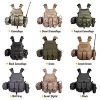 Gilet tactique Emersongear en nylon Cordura 500D, porte-plaques, avec pochettes