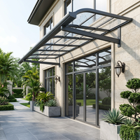Auvent de fenêtre vertical en alliage d'aluminium moderne, à ouverture extérieure, pour villa, esthétique, isolation thermique, faible entretien