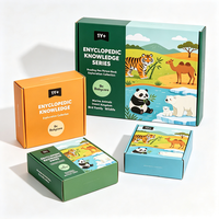 Boîte d'emballage rigide portable pour jouets d'encyclopédie, imprimée sur mesure en offset de qualité supérieure, pour enfants, production en 72h, livre biodégradable