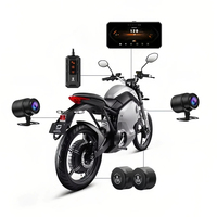 Caméra de moto 6,25 pouces avant et arrière, enregistreur, avertisseur d'angle mort BSD, Carplay, surveillance de la pression des pneus