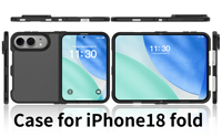 Coque transparente mate pour iPhone Duo 18 Fold 17 Pro Max 17 Air 16E 15Pro avec protection intégrale de l'appareil photo surélevée, coque arrière rigide en TPU souple