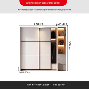 <strong>Big</strong> Large Cloth European Design Luxury Wardrobe <strong>Closets</strong> Solid Wood Wardrobe Modern Minimalist Bedroom Cabinet - Product Image 4