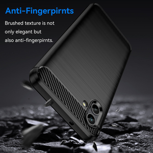 Coque de téléphone en TPU souple et mince pour Samsung Galaxy A04, Texture en Fiber de carbone, ligne brossée, Absorption des chocs - Product Image 4