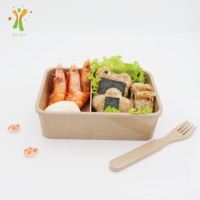 Boîte à déjeuner écologique en fibre de bambou naturelle biodégradable pour enfants boîte à bento avec bande de balle de riz boîte à déjeuner