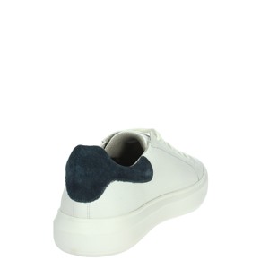 U455WD Sneakers basse bianche/blu 00047 moda scarpe da passeggio sportive alte di tendenza morbide suole in PU fodera in Mesh altezza crescente - Product Image 3