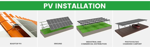ชุดระบบพลังงานแสงอาทิตย์ไฮบริดแบบออฟกริด ขนาด 10KW 20KW 30KW 40KW สำหรับบ้าน - Product Image 1
