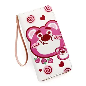 Top Selling New Cute Long Cartoon Wallet Students Special Large Capacity Multi-card Slot Zip Mobile Phone Bag Clutch Bag