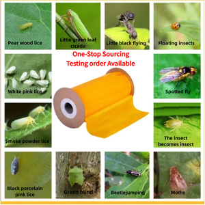 Cinta Adhesiva para Insectos de Doble Cara, Extra Gruesa, de Alta Adhesión, Resistente al Agua, para Jardinería Doméstica - Product Image 1