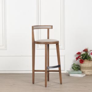 Descubre la Silla de Bar Comercial Ardena de Madera Maciza Moderna, Diseño Elegante y Artesanía de Calidad para la Colección de Muebles de Cocina - Product Image 2