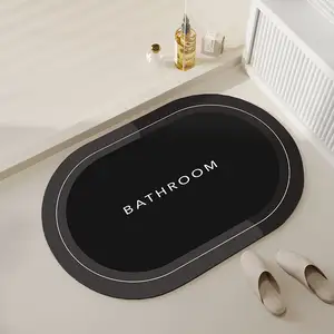 Anti kaymaz hızlı emici hızlı kuru Fadt hızlı kurutma zemin tasarımcı Diatom banyo paspasları banyo paspasları