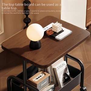 <span class=keywords><strong>Table</strong></span> basse mobile avec cadre en métal, rotation, démontage, <span class=keywords><strong>table</strong></span> d'appoint de salon, petit chariot de rangement pour la maison - Product Image 5