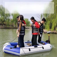 PVC Gonflable Ventre Bateau Rivière Pêche Kayak Leurre Dériveur Bateau À Rames Navire De Pêche Peut Installer Le Moteur Hors-Bord