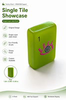 Jeu de Mahjong Américain en Acrylique Vert Émeraude, 160 Pièces, Pliable, Portable, Écologique, Tuiles Semi-Transparentes pour le Divertissement