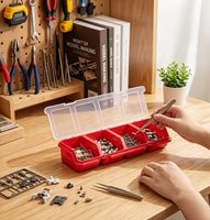 Boîtes de rangement ménagères GREENSIDE, utilitaires, pour vis, pièces, accessoires de quincaillerie, tri en plastique, inclinées, pour outils