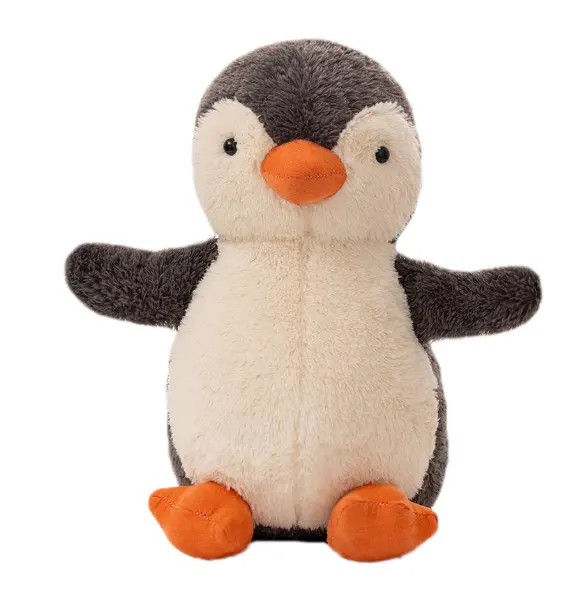 Gratis sampel boneka boneka penguin kacang mewah mainan penguin hewan mewah lucu hadiah Hari Valentine boneka lembut untuk anak perempuan