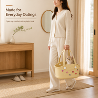 Sac de transport pour chat respirant personnalisé, sac à dos de voyage souple pour animaux de compagnie, pliable, approuvé par les compagnies aériennes, pour petits chiens