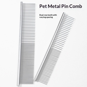 Peine Profesional de Acero Inoxidable para Mascotas, Herramienta para Eliminar el Pelo Suelto de Perros de Pelo Largo y Corto, Venta al Por Mayor OEM - Product Image 2