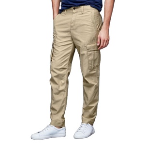 Pantalon Cargo Personnalisé Streetwear Kaki – Vente en Gros, Pantalon de Travail Utilitaire Décontracté Coupe Ample Multi-Poches en Coton - Product Image 1