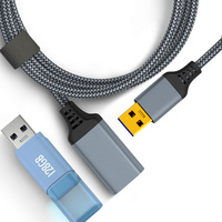 Câble répéteur USB 2.0 actif mâle-femelle avec gaine en nylon, charge rapide pour téléphones portables, imprimantes, HTC Vive, consoles de jeux