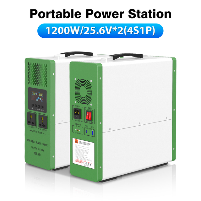 Portable Solar Power Station 2.56kWh 1200W Lithium Ion Mobile Generator for Travel Camping Outdoor Home Backup Emergency Use