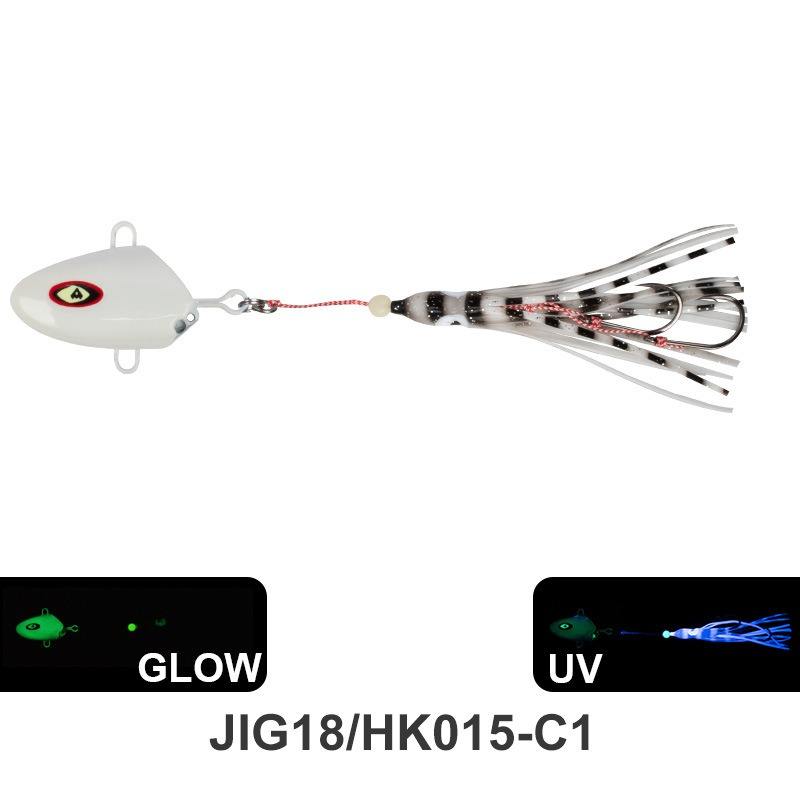 Luminous + double squid hooks