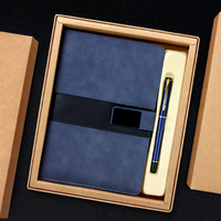 Set de Regalo de Bolígrafo y Cuaderno A5 para Negocios Corporativos, Kit de Escritura para Reuniones de Oficina Ejecutiva, Tapa Dura con Logotipo Grabado, Venta al Por Mayor