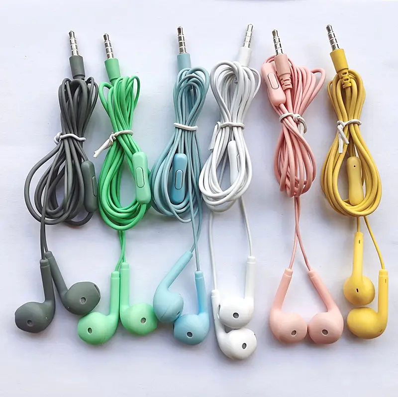 High quality wire type earphone 3.5mm headphones mobile phone earbuds for Iphone Sumsung Huawei