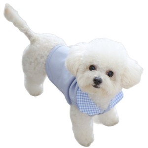 Cute Plaid Collar Vest For <b>Small</b> Dogs Pink Blue Yellow Polyester Pet Clothes Bichon Frise Pomeranian Dog Apparel - Product Image 4