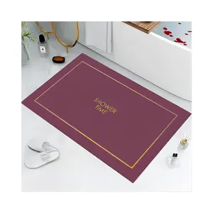 Diatom Mud Rubber Toilet Non-slip Mat Soft And Absorbent Polyester Carpet For Entry Home Bathroom Door Mat