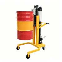 Chariot à tambour hydraulique de 450 kg avec balance numérique, pompe manuelle à pédale pour balances au sol