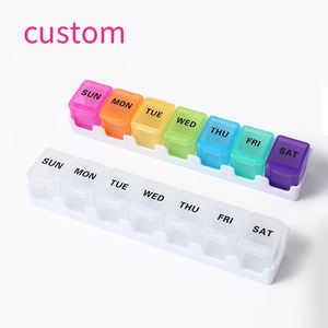 <span class=keywords><strong>Pilulier</strong></span> hebdomadaire personnalisé avec logo, <span class=keywords><strong>pilulier</strong></span> portable détachable <span class=keywords><strong>matin</strong></span> et <span class=keywords><strong>soir</strong></span>, <span class=keywords><strong>pilulier</strong></span> de voyage double rangée - Product Image 1
