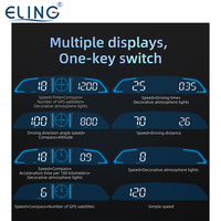 ELING 85mm (3 3/8 '') Compteur de vitesse GPS Odomètre Jauge de vitesse 0-999 km/h MPH 12V 24V avec rétro-éclairage pour voiture