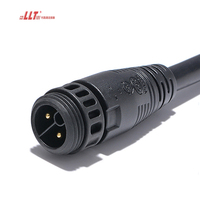 Connecteur de câble étanche IP67 en nylon PA66 à visser, 2 broches, mâle/femelle, pour onduleur, modèle LLT M19