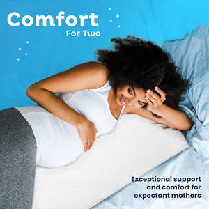 WARMTEX bantal badan panjang untuk dewasa, bantal kehamilan besar dengan busa memori robek & bantal pendingin bambu menutupi - Product Image 6