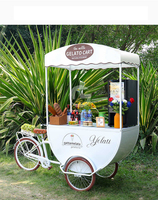 Kiosque d'Extérieur à 3 Roues pour Café, Chariot Alimentaire, Glace, Cargaison, Jus de Fruits, Kiosque de Vélo pour Entreprise