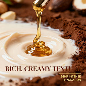 Lotion pour le corps au beurre de karité et au cacao avec acide glycolique et peptides hydratante contenant de l'acide tranexamique - Product Image 2