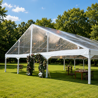 Tente en PVC transparent ignifuge imperméable de haute qualité à une seule couche pour événements de mariage, utilisable en intérieur/extérieur