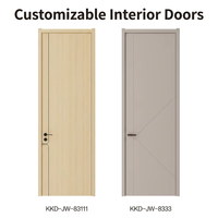 Portes intérieures en bois laqué, style minimaliste moderne, insonorisées et durables pour appartements de luxe et maisons résidentielles